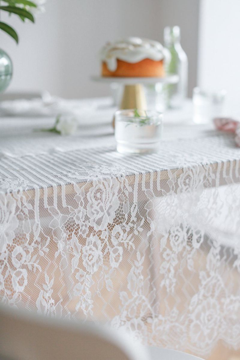 Nordic Farmhouse Style Lace Lautasliina Pöytäliina