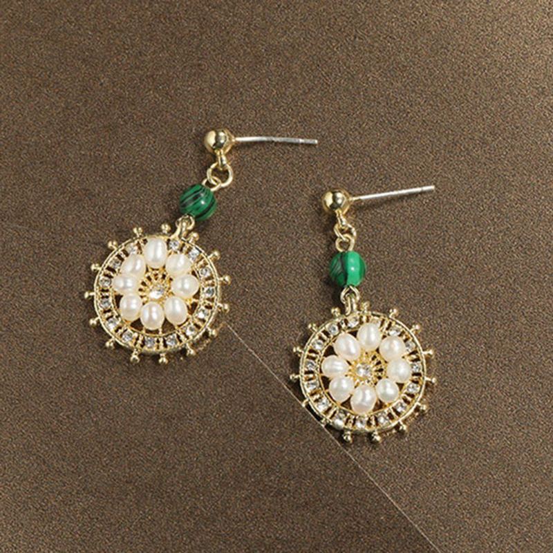 Retro Statement Drop Korvakorut Sunflower Stud Korvakorut