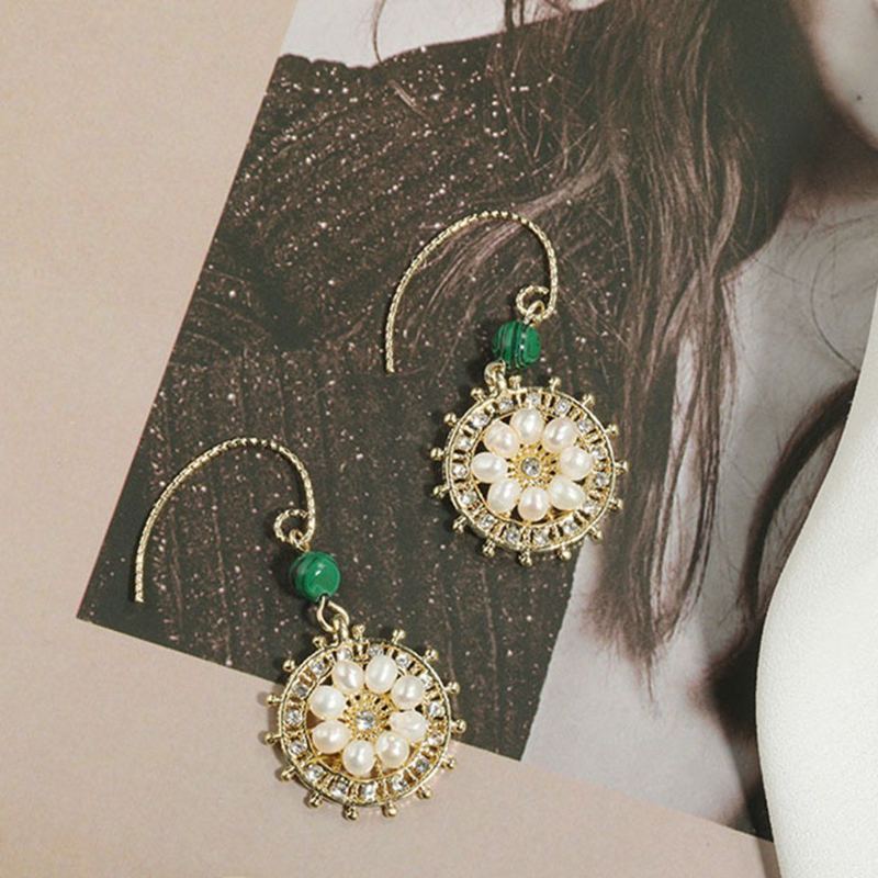 Retro Statement Drop Korvakorut Sunflower Stud Korvakorut