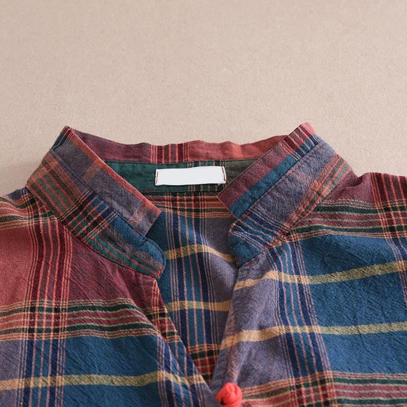 Spring Loose Casual Plaid Kaksiosainen Setti