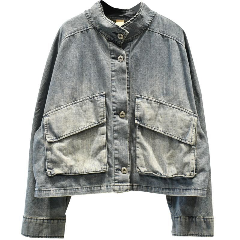 Harajuku Coat Retro Denim Neuletakki