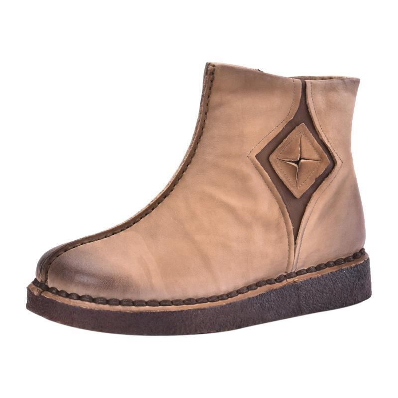 Retro Nahkaiset Tasapohjaiset Martin Boots-kengät