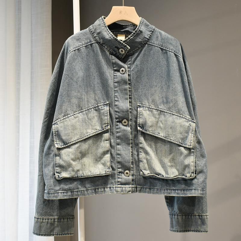 Harajuku Coat Retro Denim Neuletakki