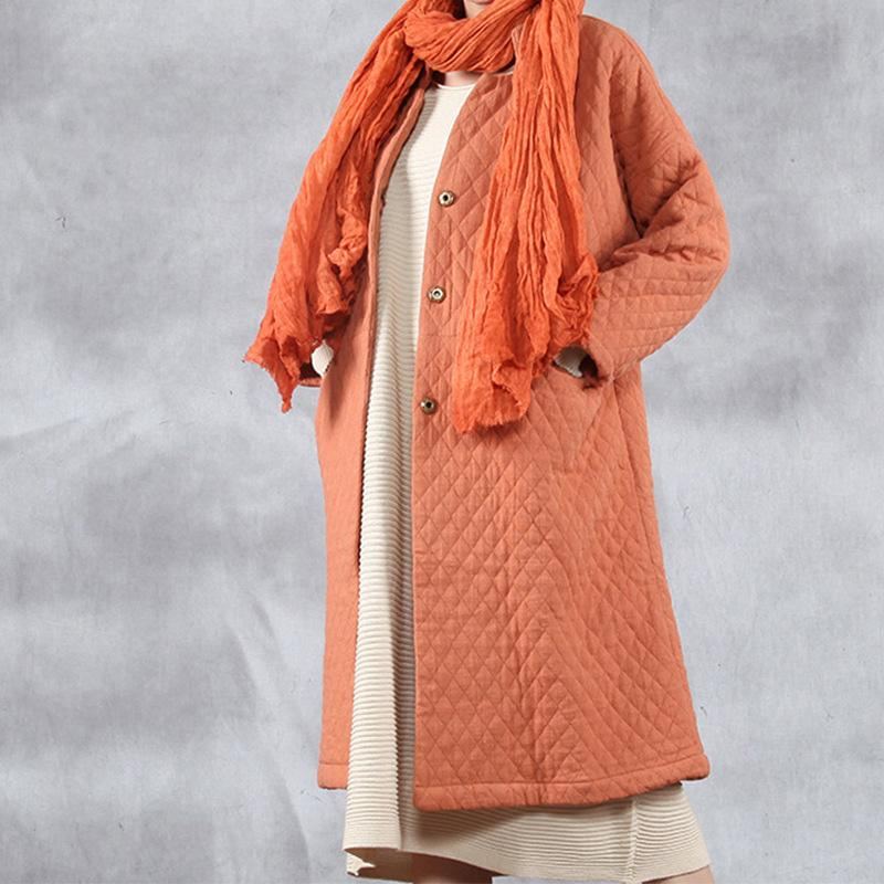 Talvi Retro Patchwork Loose Cotton Overcoat