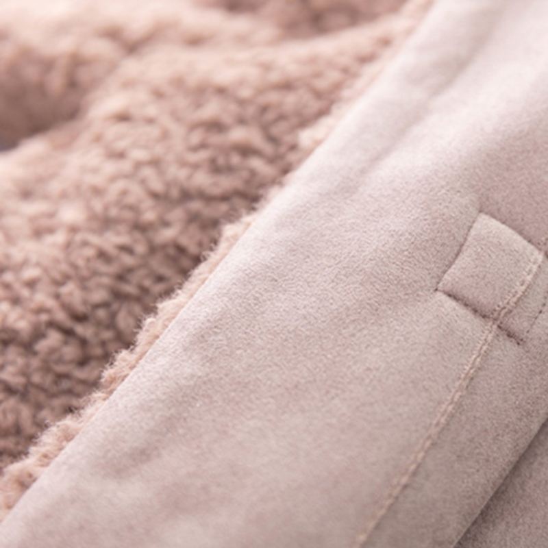 Teddy Bear Faux Cashmere Botttons-takki