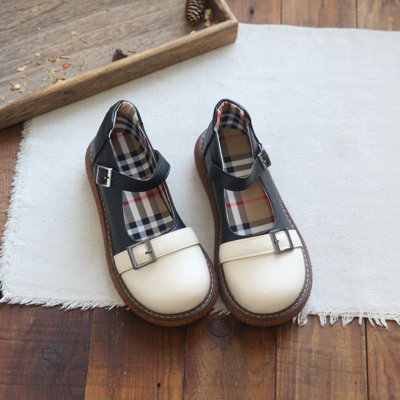 Naisten Retro Casual Pyöreä Päällinen Pu-loaferit