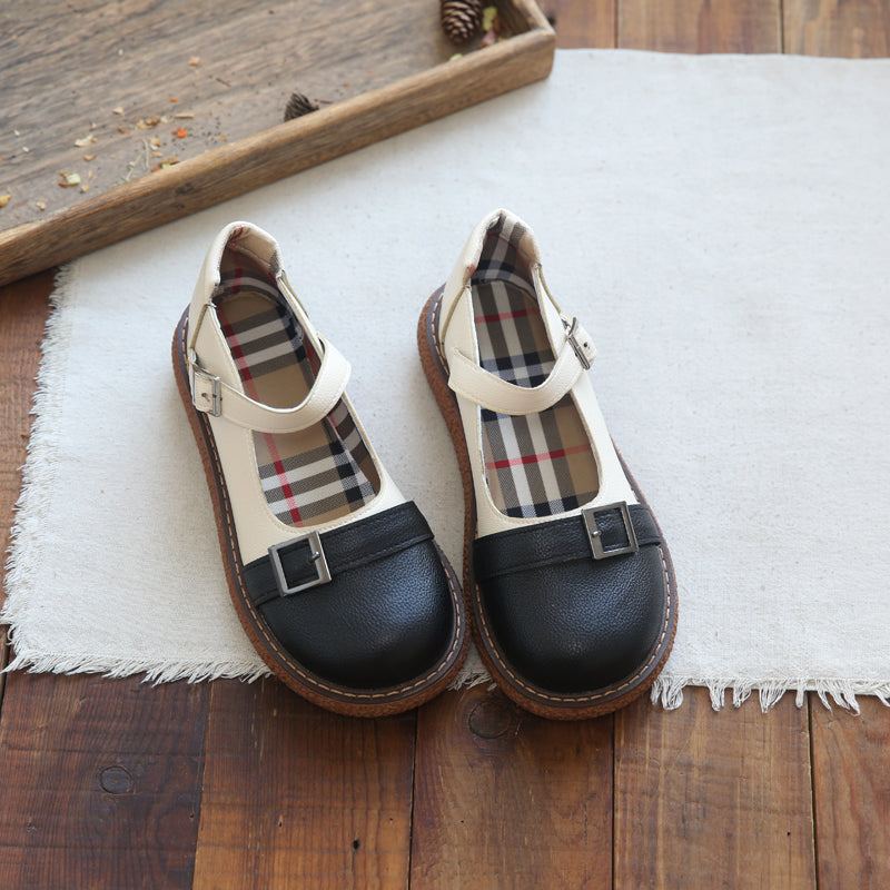 Naisten Retro Casual Pyöreä Päällinen Pu-loaferit