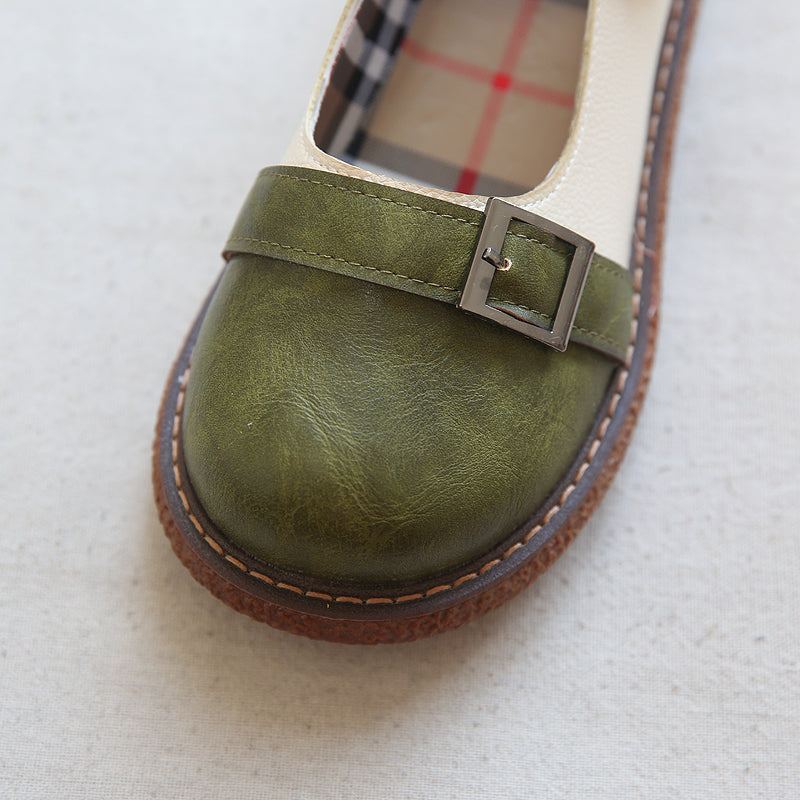 Naisten Retro Casual Pyöreä Päällinen Pu-loaferit