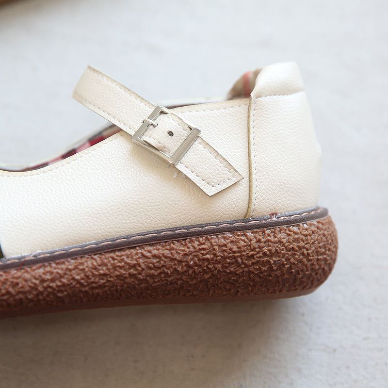 Naisten Retro Casual Pyöreä Päällinen Pu-loaferit