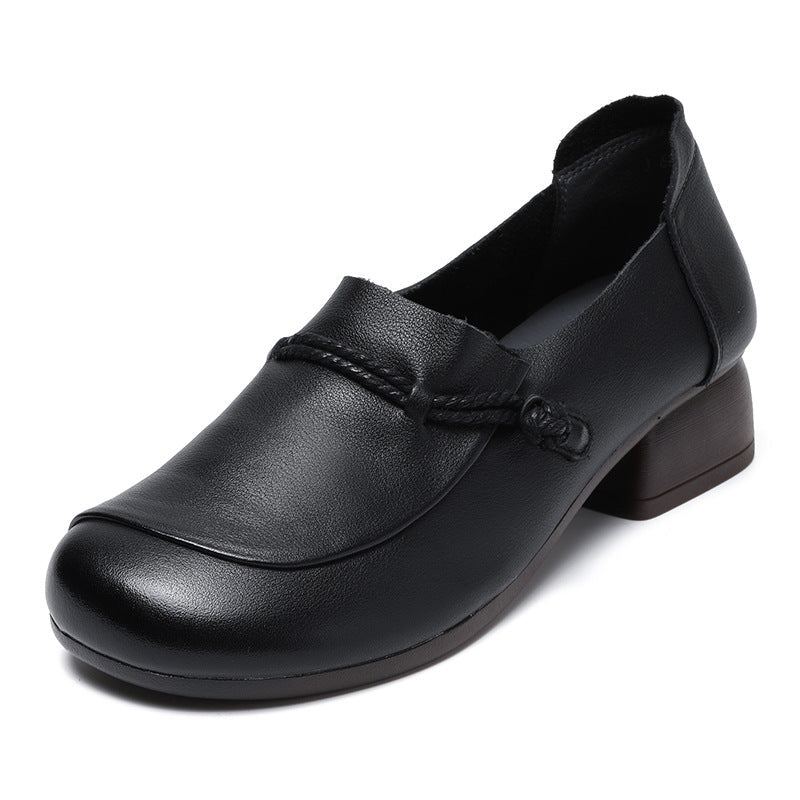 Plus Size Kevät Kesä Retro Nahka Wedge Vapaa-ajan Kengät