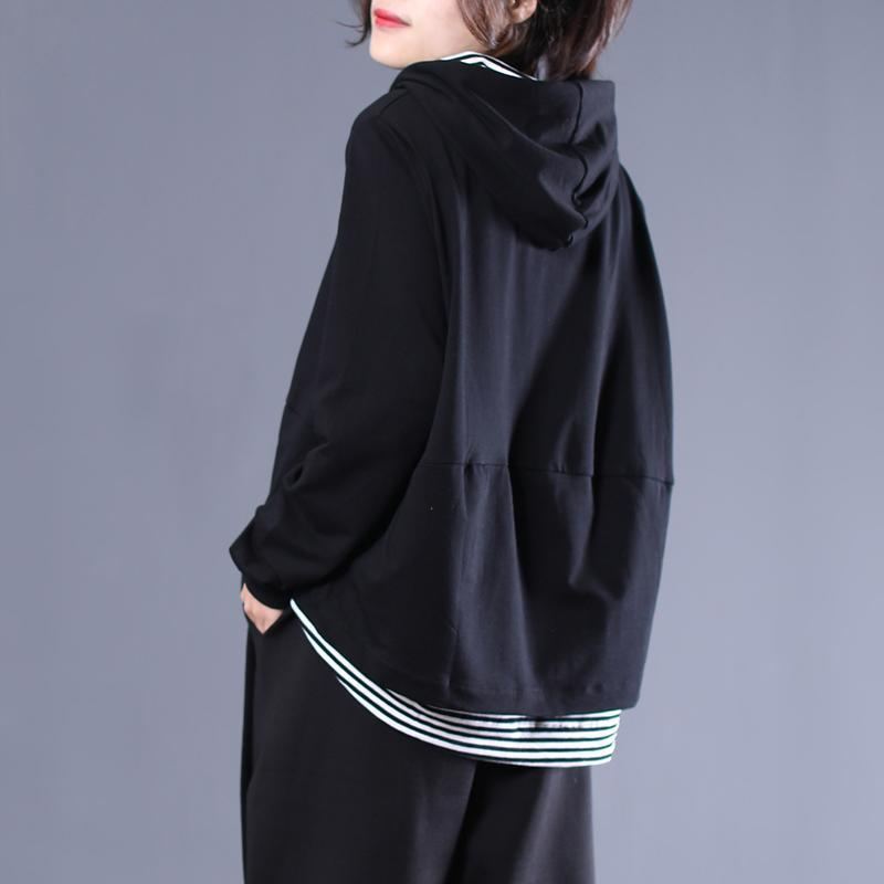 Black Stripe Patchwork Rento Villapaita