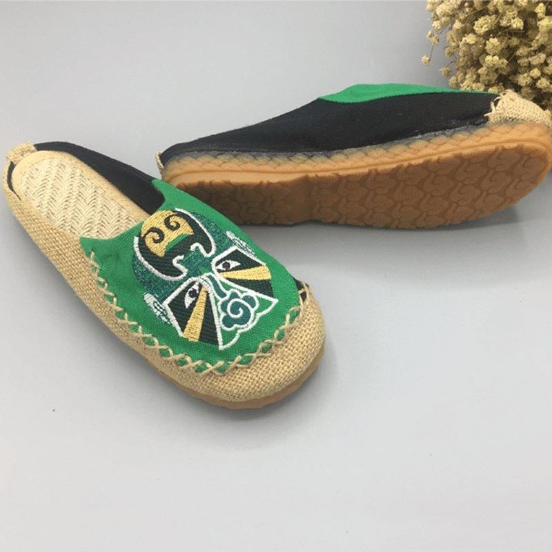 Naisten Peking Opera Kasvohoito Brodeeratut Casual Flats Kotitossut