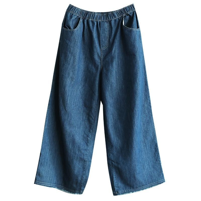 Löysät Rento Denim Leveälahkeiset Housut