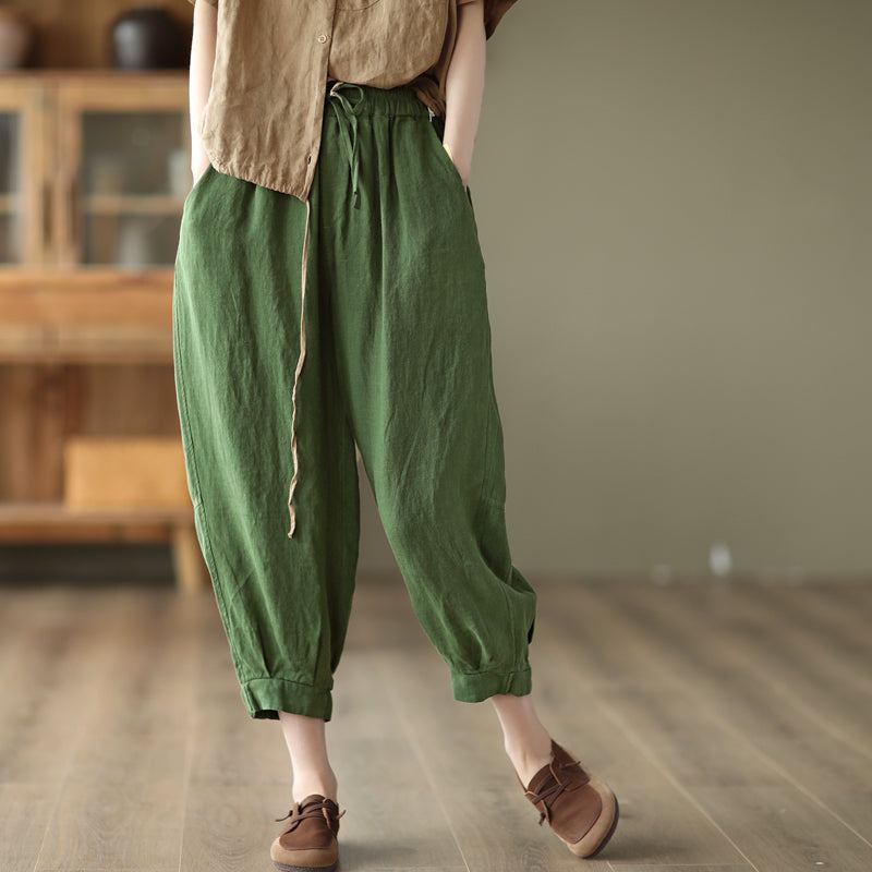 Naisten Löysät Bloomers Summer Linen Pants