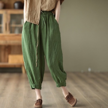 Naisten Löysät Bloomers Summer Linen Pants