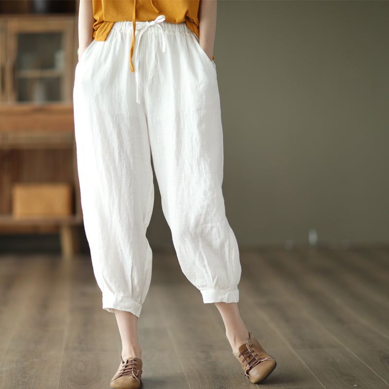 Naisten Löysät Bloomers Summer Linen Pants