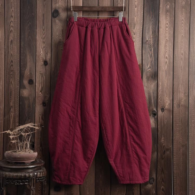 Plus Size Winter Retro Bloomers-puuvillahousut