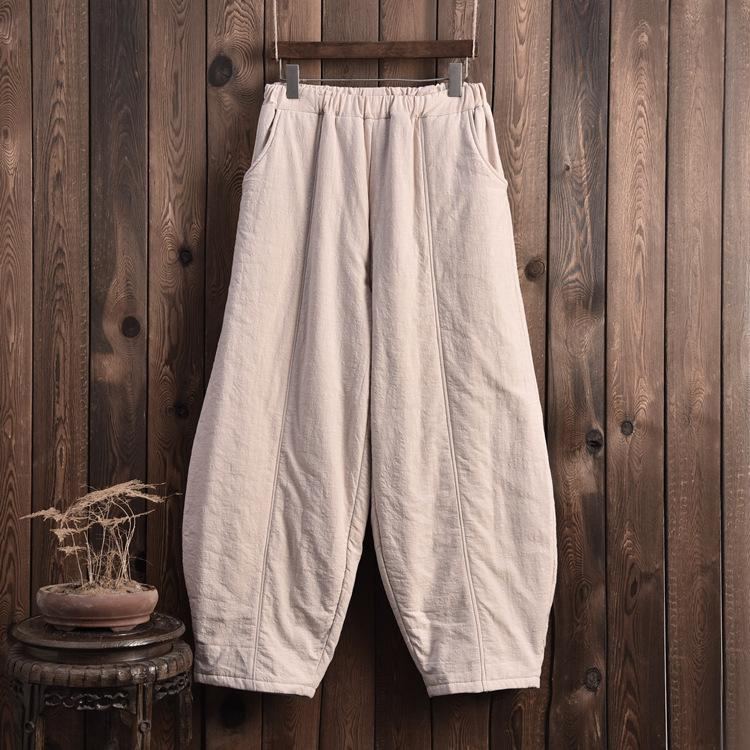 Plus Size Winter Retro Bloomers-puuvillahousut