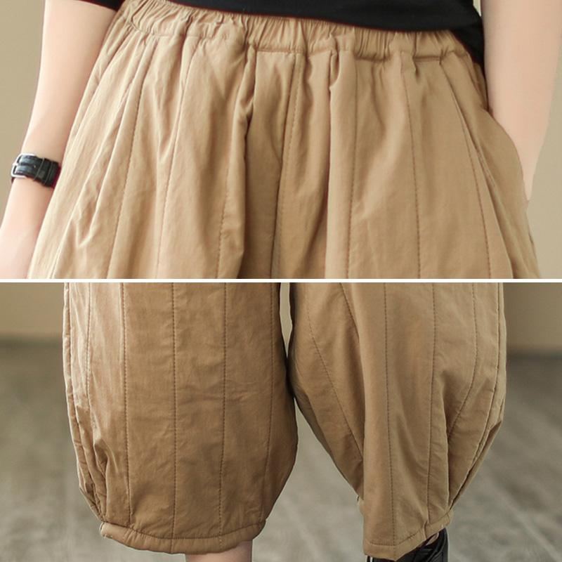 Talvipuuvillapehmustetut Casual Bloomers Harem-housut