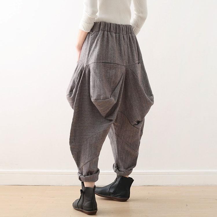 Winter Loose Vintage Epäsäännöllinen Thick Bloom Pants