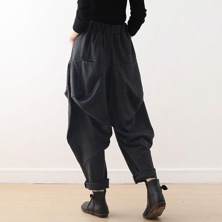 Winter Loose Vintage Epäsäännöllinen Thick Bloom Pants