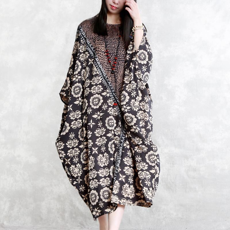 Bat Sleeve Blend Silk Loose Exotic Summer-mekko