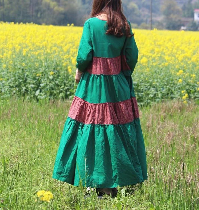 Löysä Retrohenkinen Kansallinen Mekko