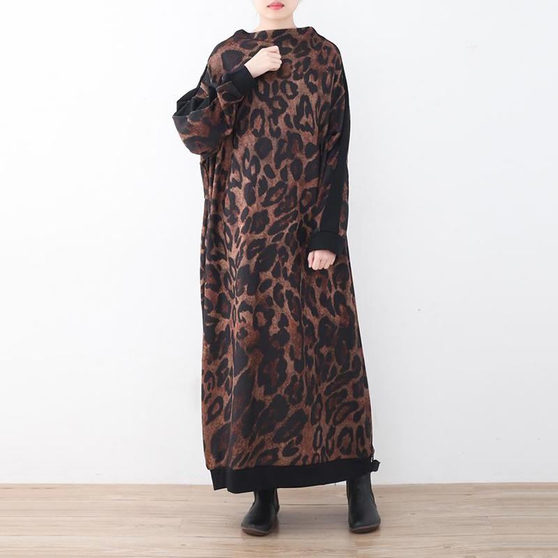 Vintage Leopard-neulottu Talvimekko