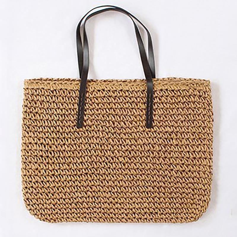 Summer Beach Sea Straw Weave-olkalaukku