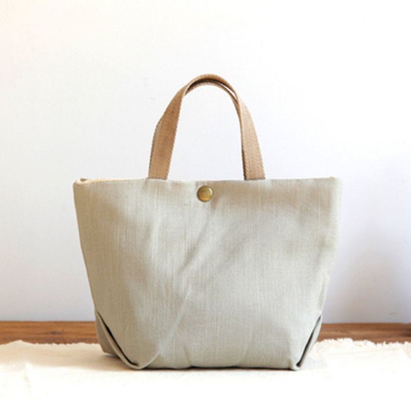 Vakosametti Solid Canvas Casual Bag Käsilaukku