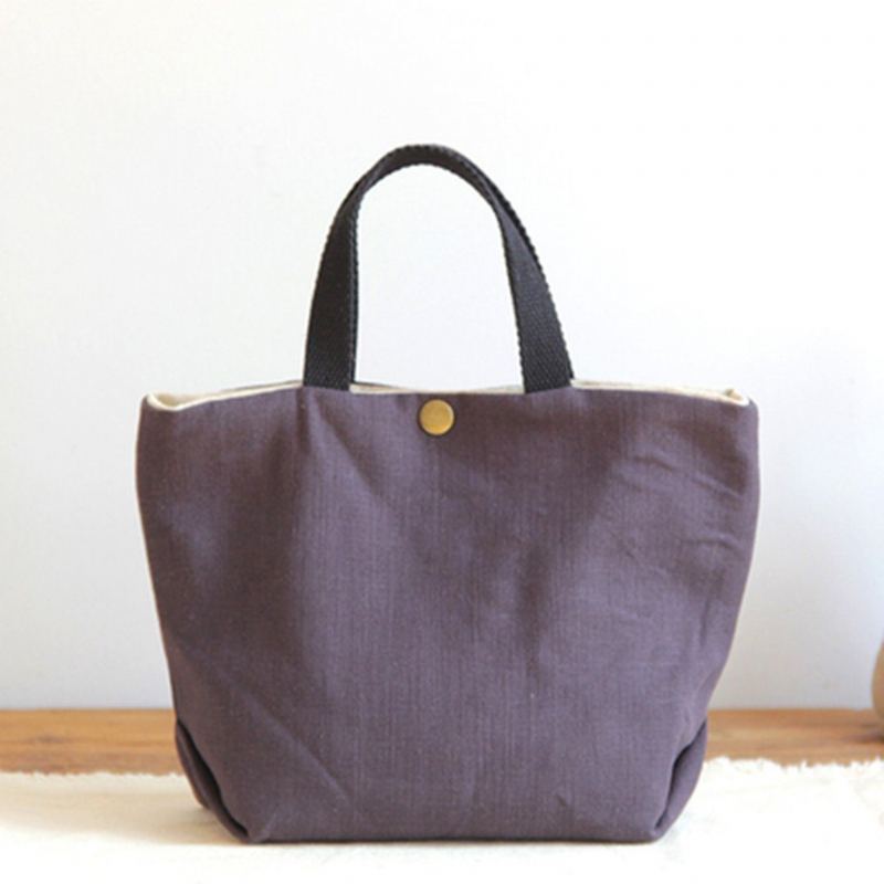 Vakosametti Solid Canvas Casual Bag Käsilaukku