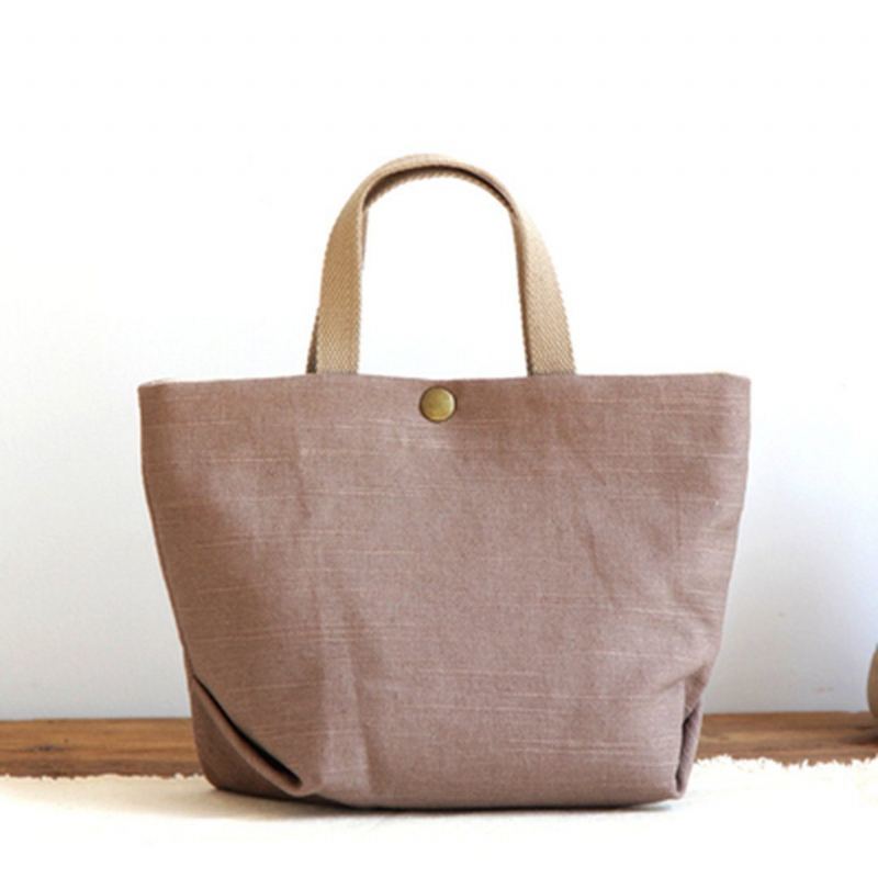 Vakosametti Solid Canvas Casual Bag Käsilaukku