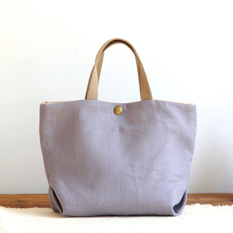 Vakosametti Solid Canvas Casual Bag Käsilaukku