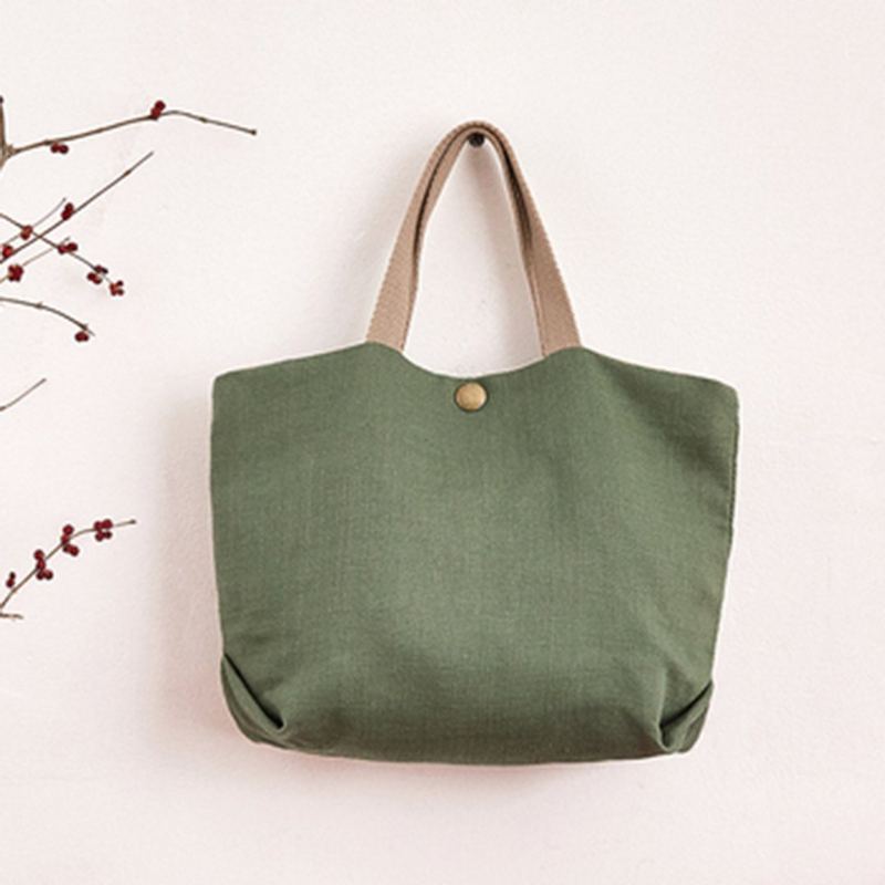 Vakosametti Solid Canvas Casual Bag Käsilaukku