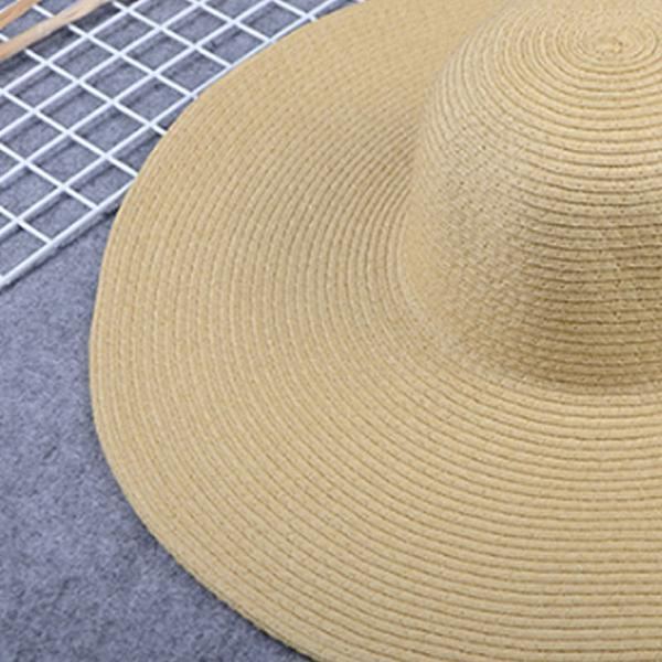 Kevät Kesä Naisten Straw Beach Hat Aurinkohattu