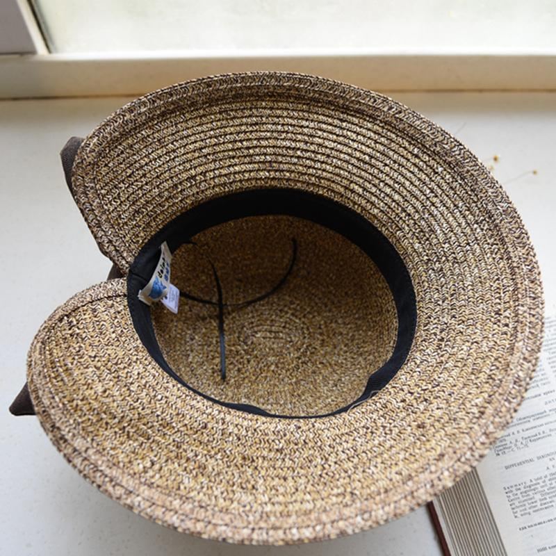 Muoti Sweet Big Bow Knot Beach Sun Straw Hat